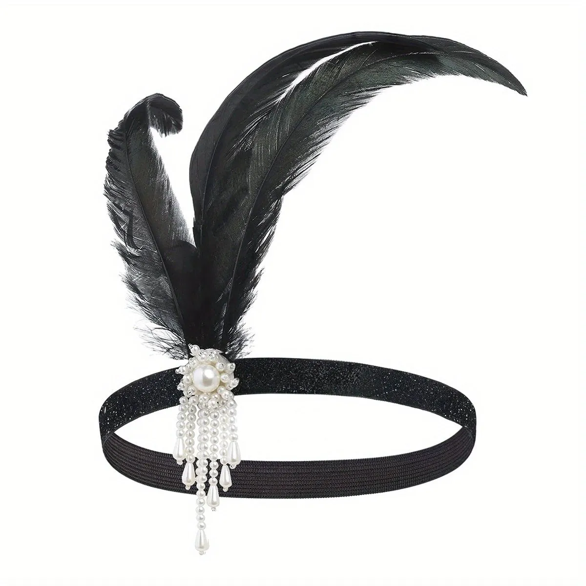 1920s Gatsby Style Faux Feather Headband for Womens Parties