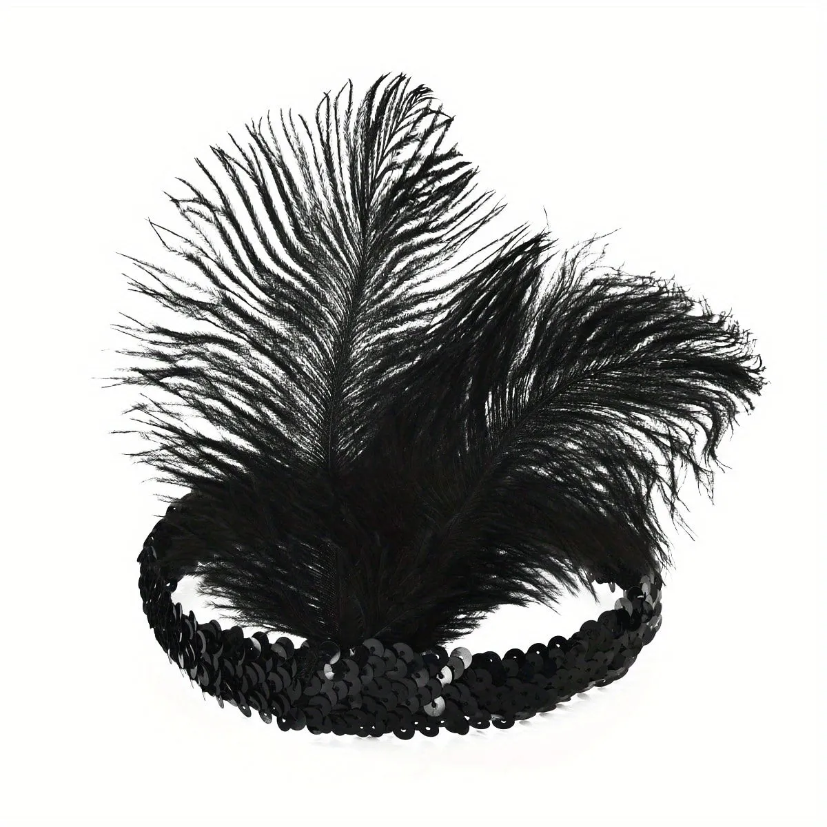 1920s Gatsby Style Faux Feather Headband for Womens Parties