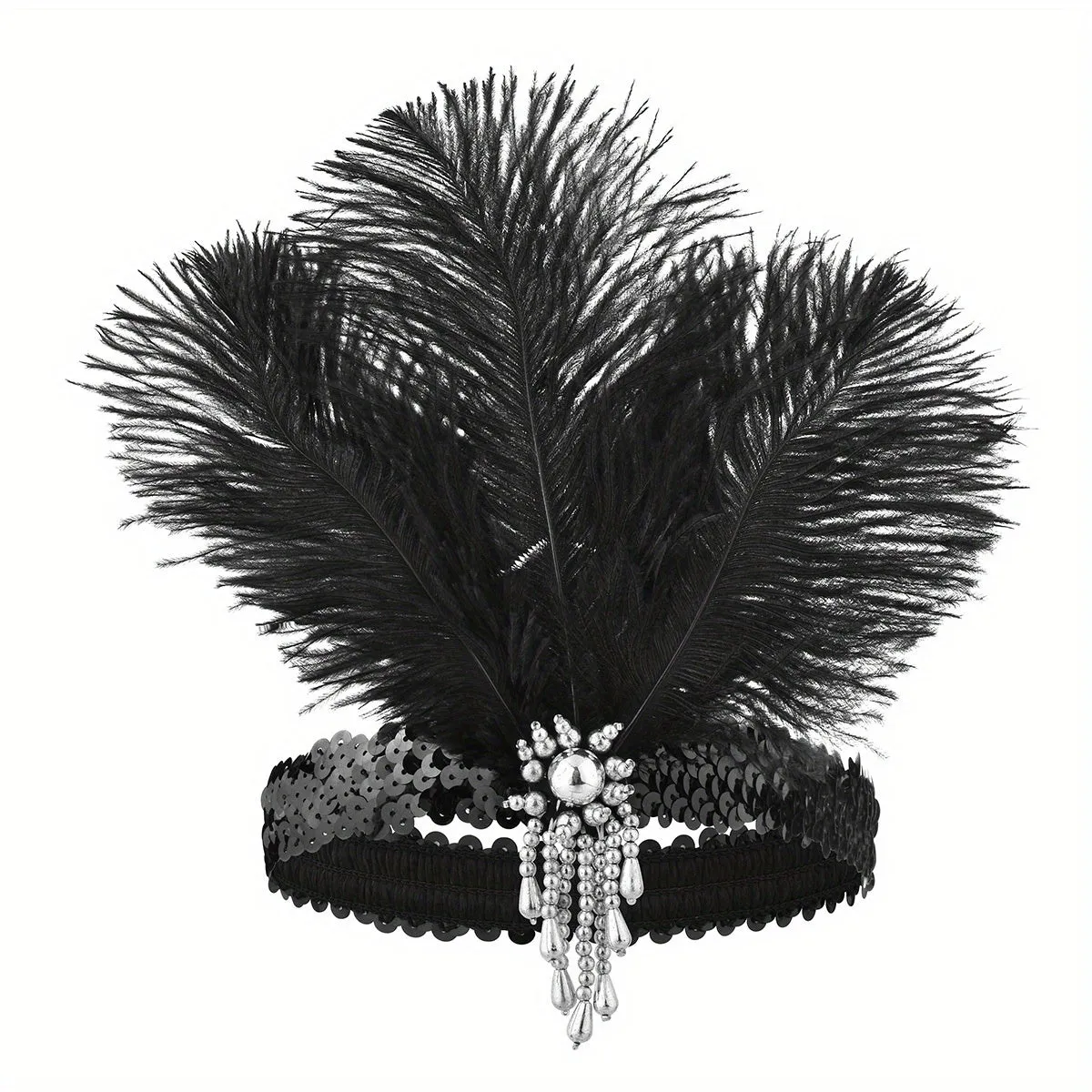 1920s Gatsby Style Faux Feather Headband for Womens Parties