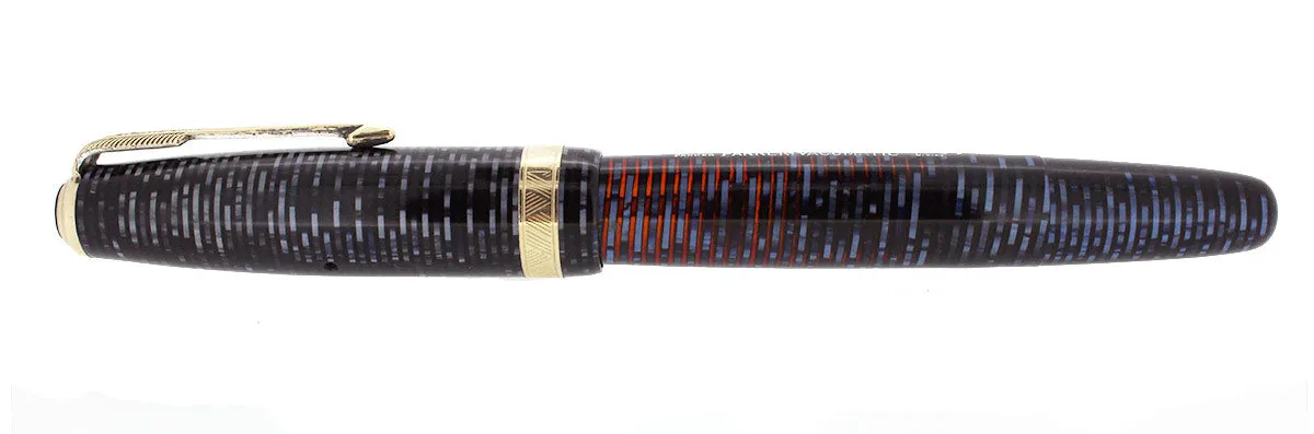 1947 PARKER AZURE PEARL VACUMATIC MAJOR SINGLE JEWEL FOUNTAIN PEN RESTORED