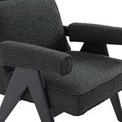 Ambrose Arm Chair - Black Boucle