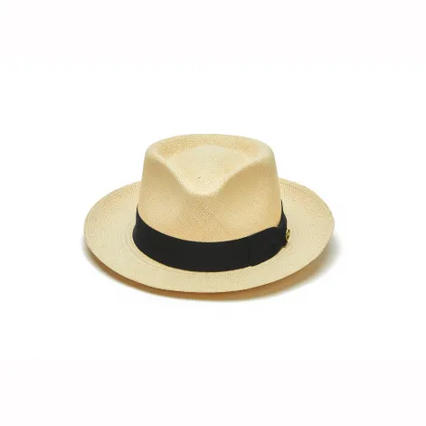 Austral Natural Panama Hat - The Ronan with Black Ribbon