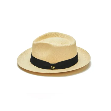 Austral Natural Panama Hat - The Ronan with Black Ribbon