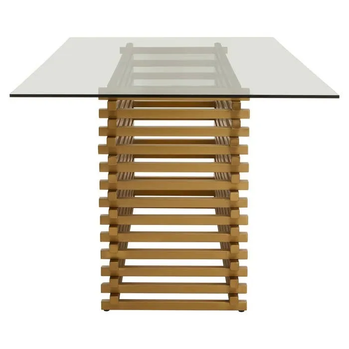 Axel Dining Table – Matte Gold