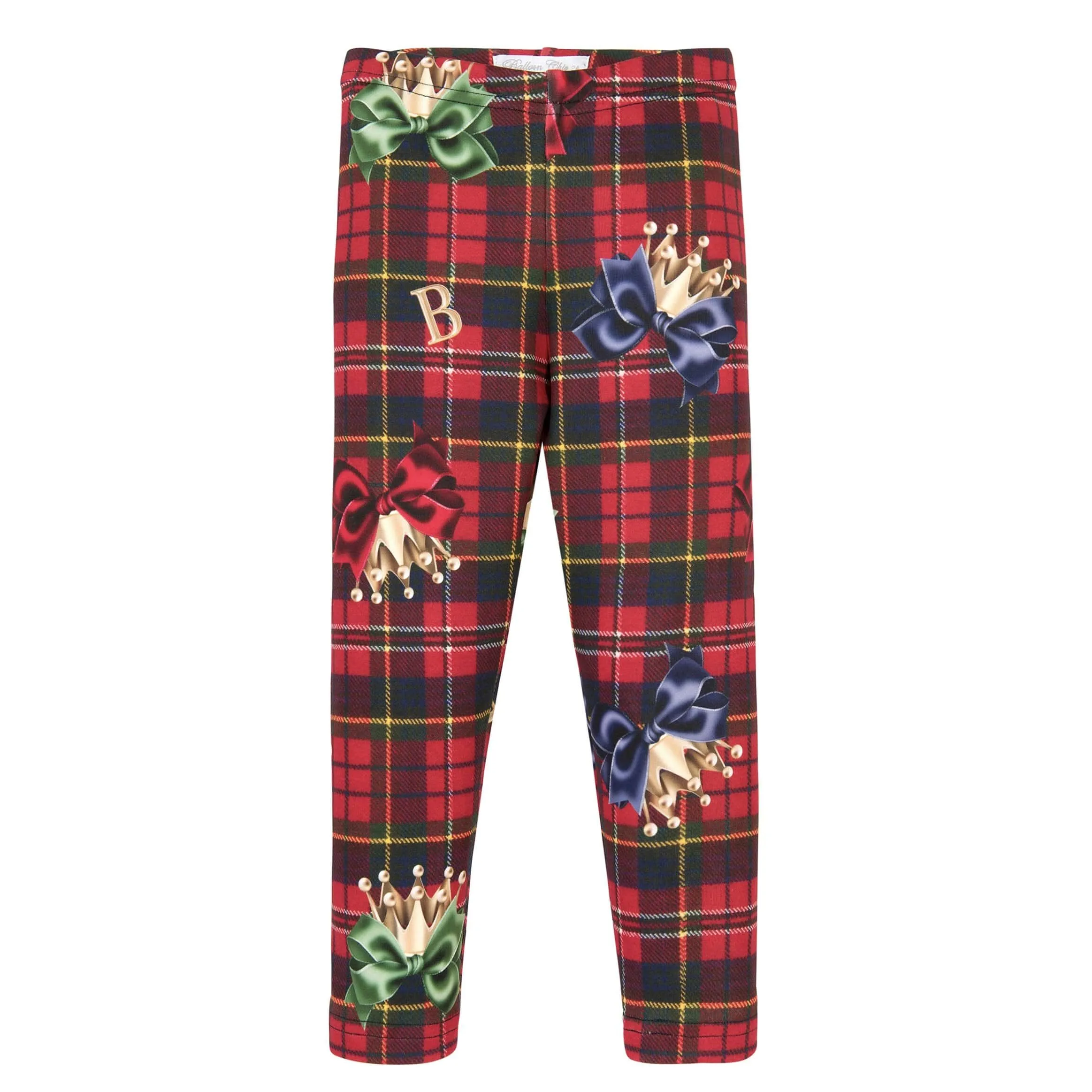 BALLOON CHIC - Tartan Leggings Set  - Navy