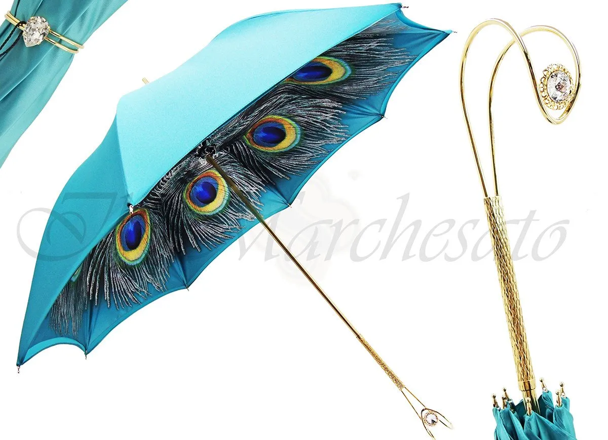 Beautiful Women's Umbrella with Printed Peacock Design