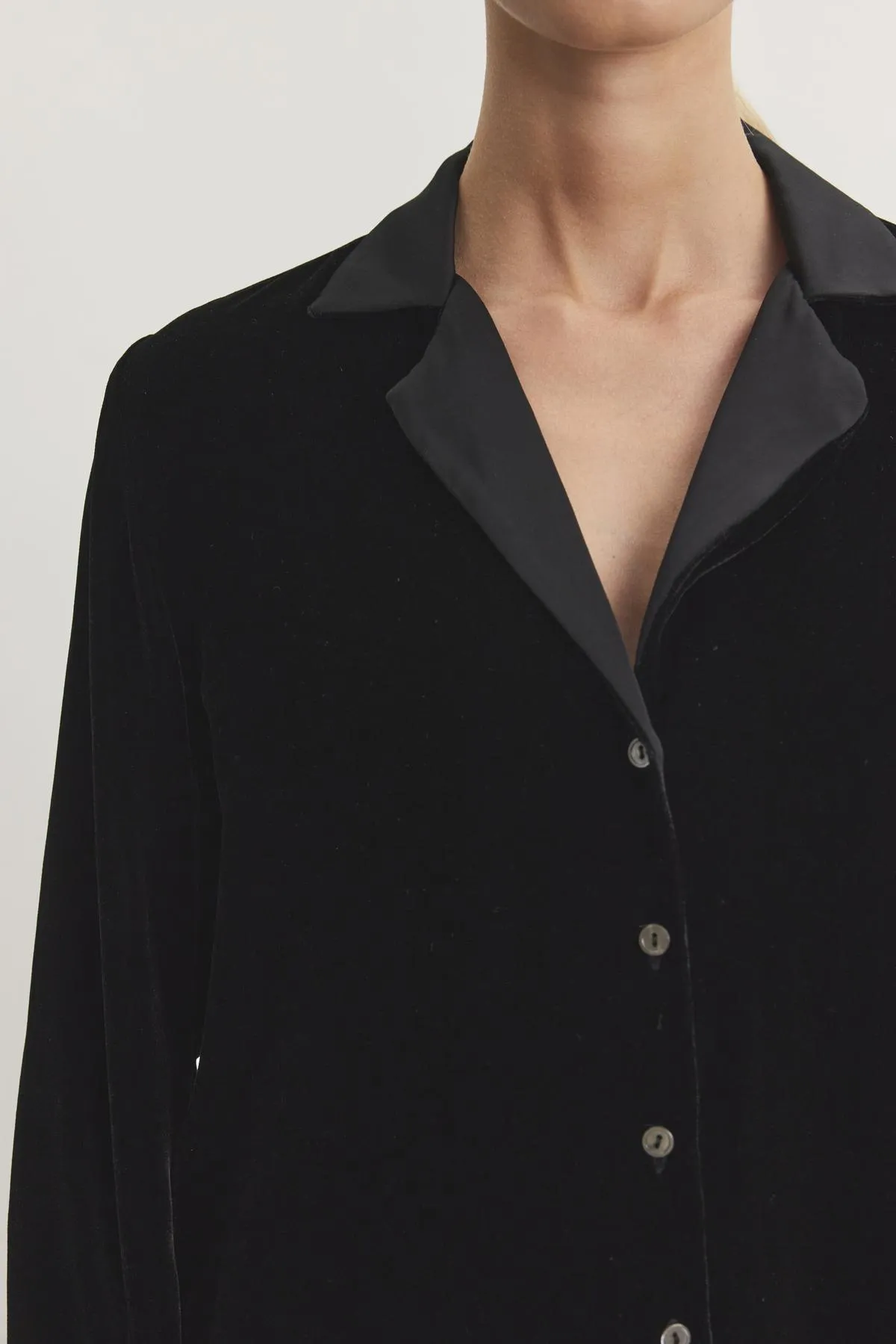 BRENNA SILK VELVET SHIRT