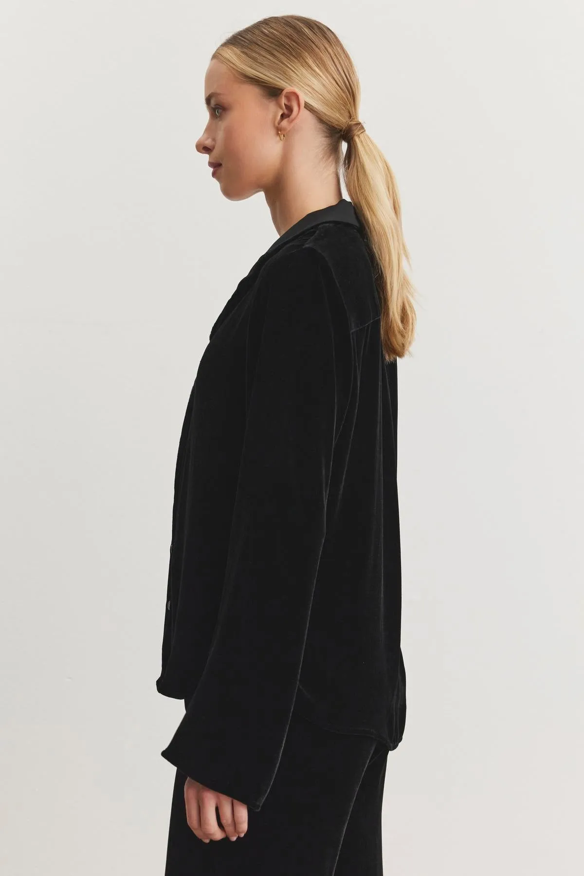 BRENNA SILK VELVET SHIRT