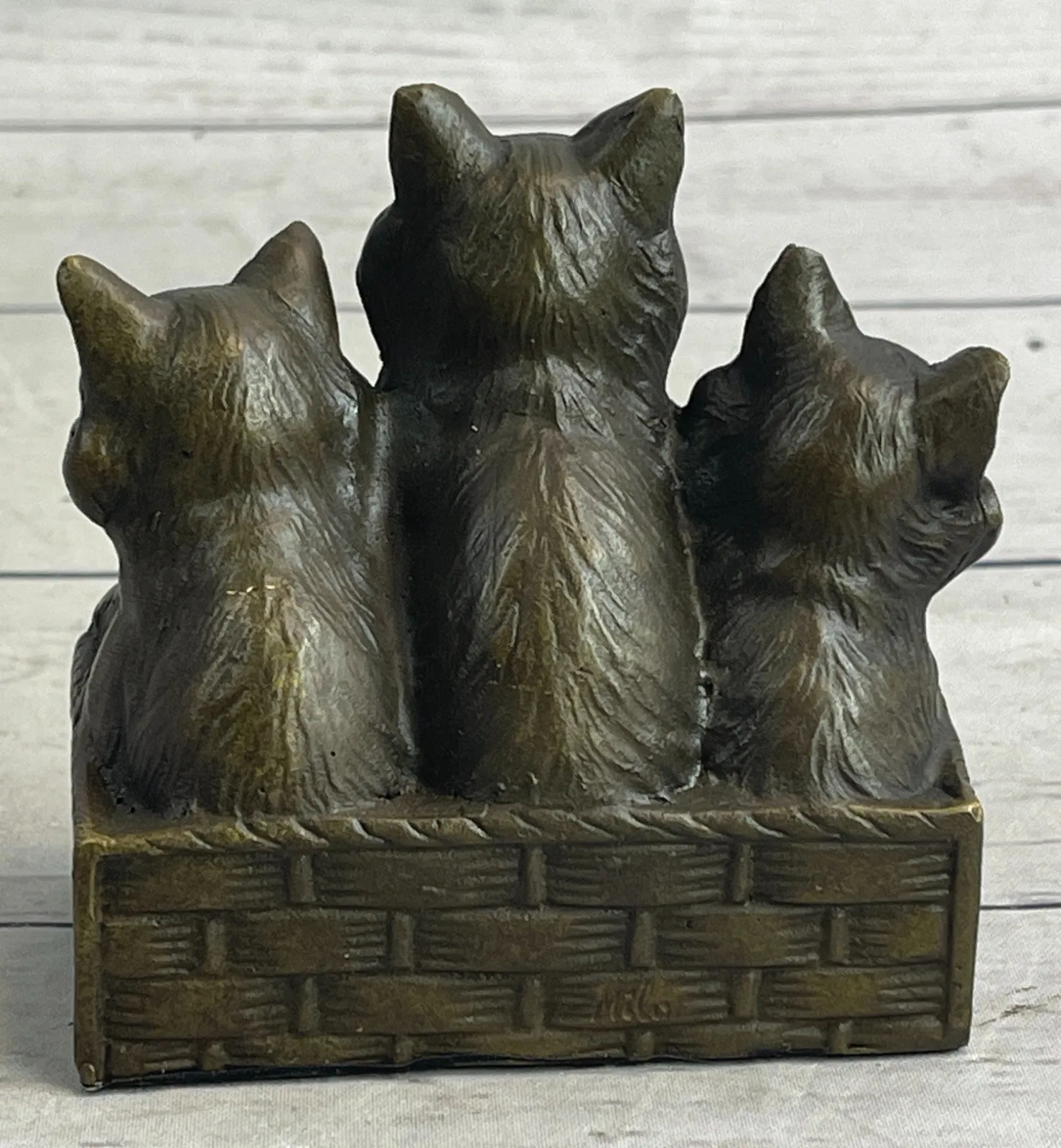 CAT FAMILY BRONZE SCULPTURE STATUE FIGURE FIGURINE ART DECO STATUE HOT CAST SALE