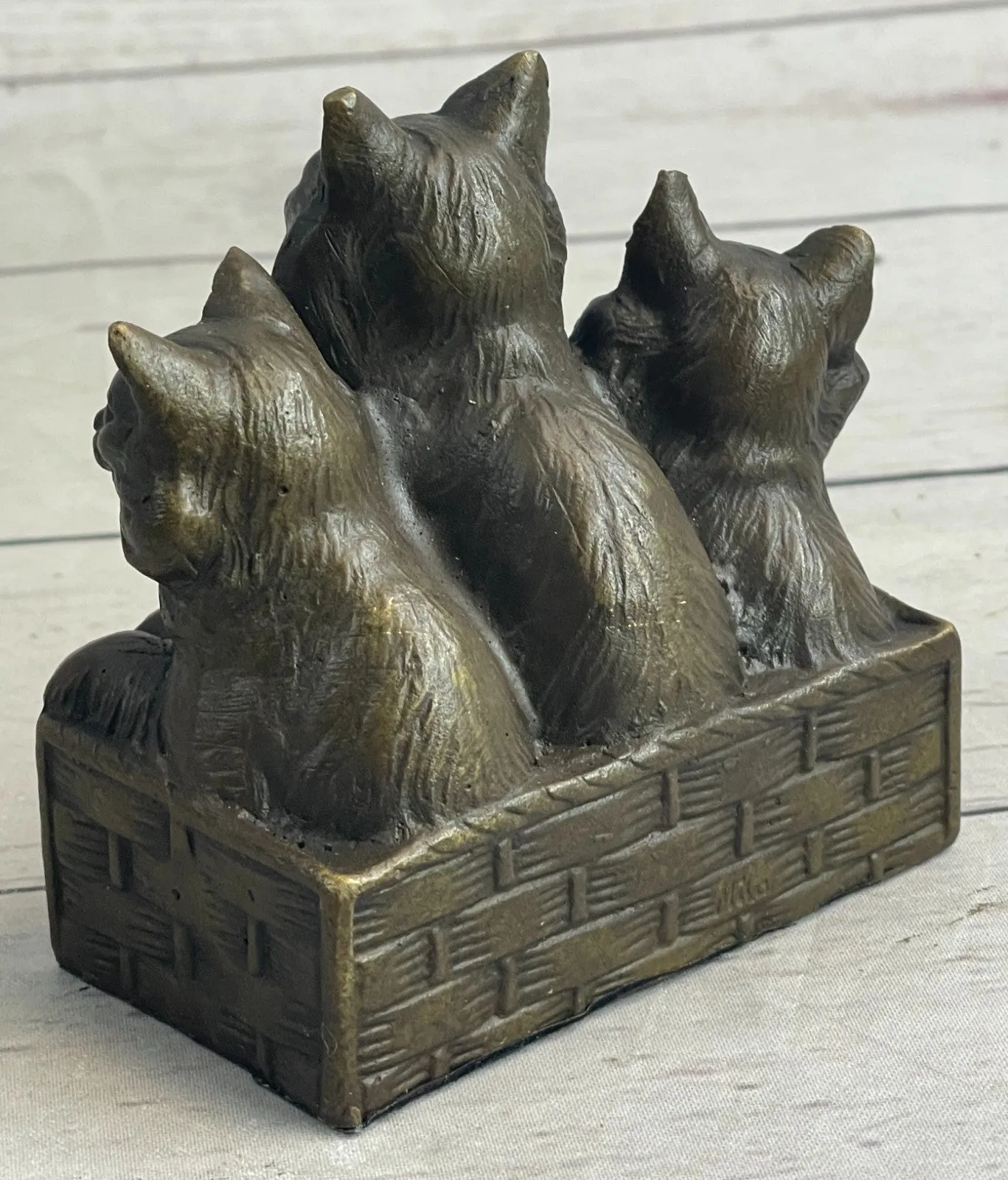 CAT FAMILY BRONZE SCULPTURE STATUE FIGURE FIGURINE ART DECO STATUE HOT CAST SALE