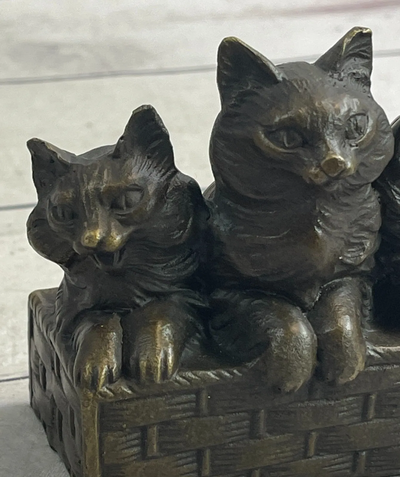 CAT FAMILY BRONZE SCULPTURE STATUE FIGURE FIGURINE ART DECO STATUE HOT CAST SALE