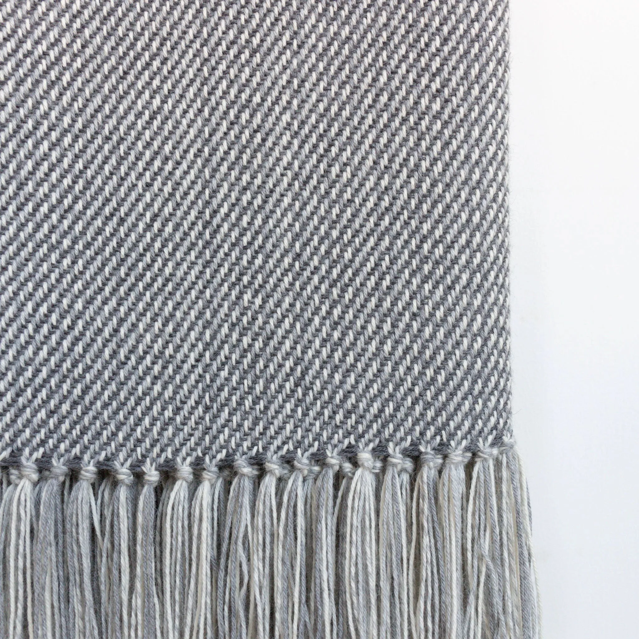 Charcoal & Gray Handwoven Alpaca Throw