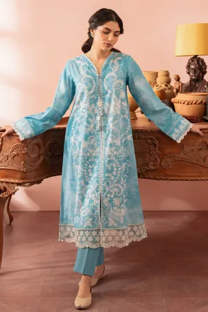 Cross Stitch Seher Cambric – Cadet Blue-2 Piece Printed Suit