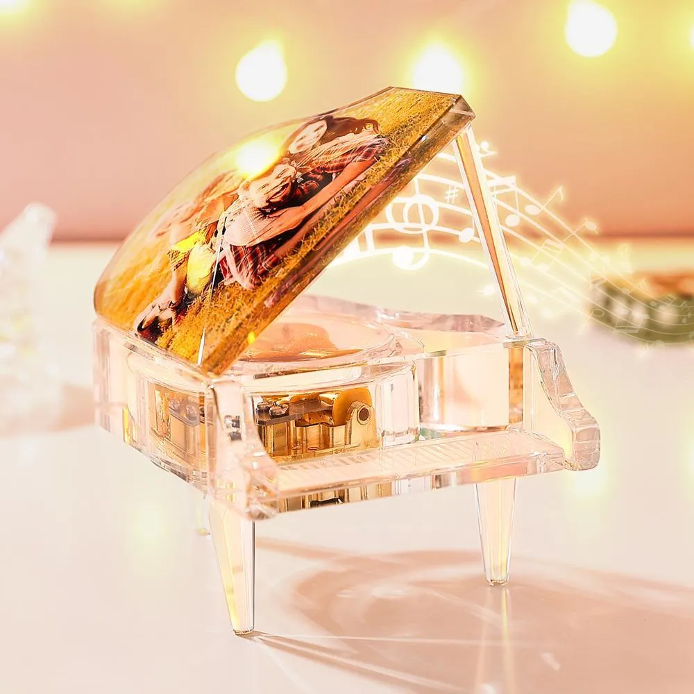 Custom Crystal Piano Music Box Desktop Decoration Ornament