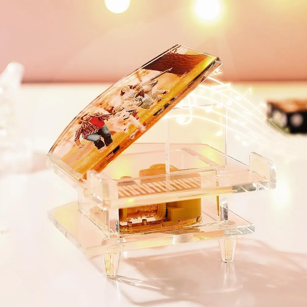 Custom Crystal Piano Music Box Desktop Decoration Ornament