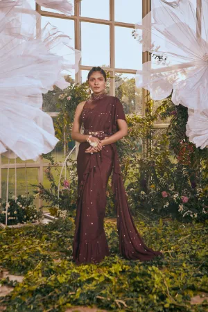 Deep Wine Saree Drape/ Belt