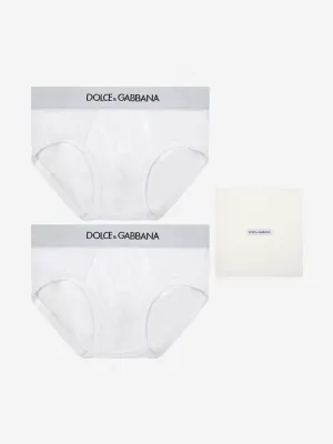 Dolce & Gabbana Boys Briefs Set (2 Pack) in White