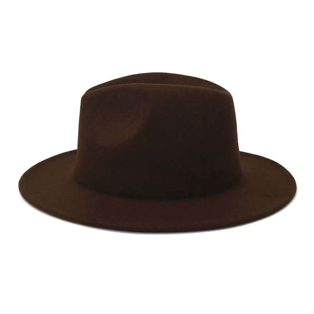 Double-sided Color Matching Flat Brim Fedora Hat