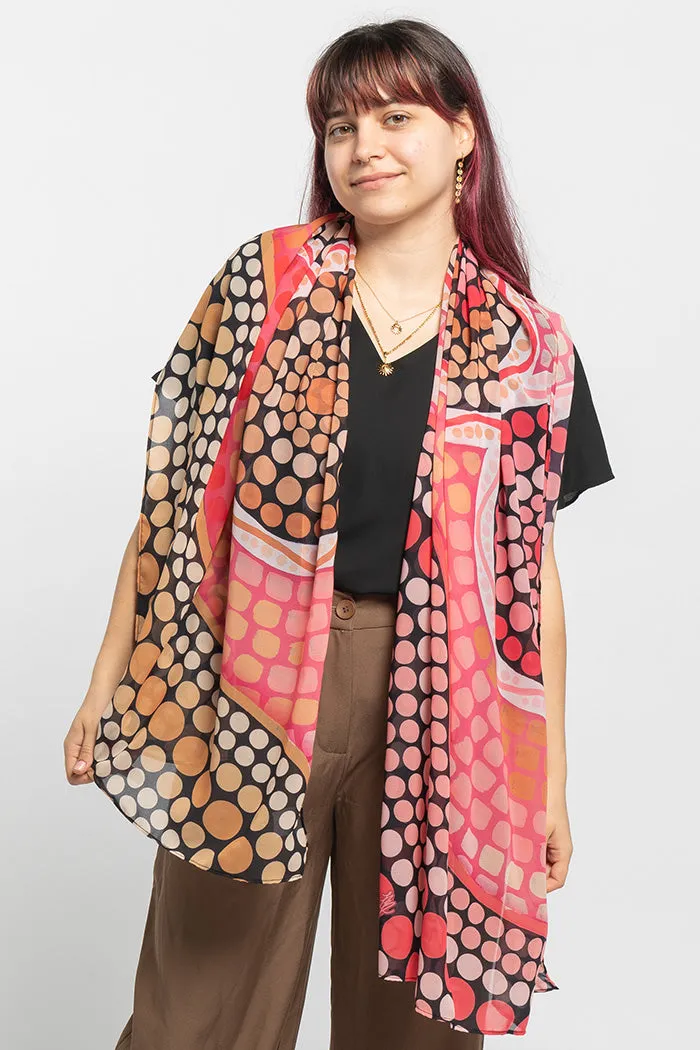 Eternal Flame Rectangle Chiffon Scarf