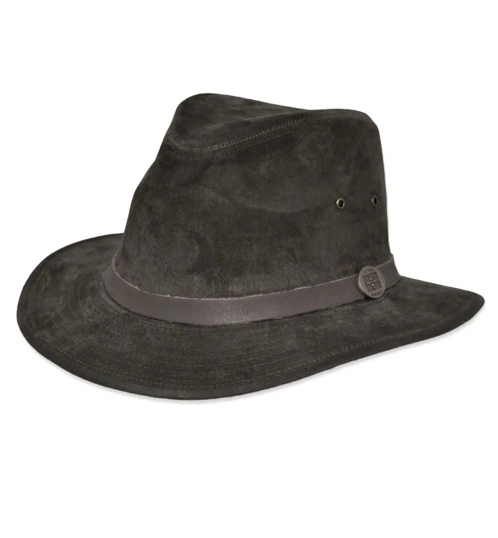 Eureka Mens Stockade Leather Fedora Style Formal Hat