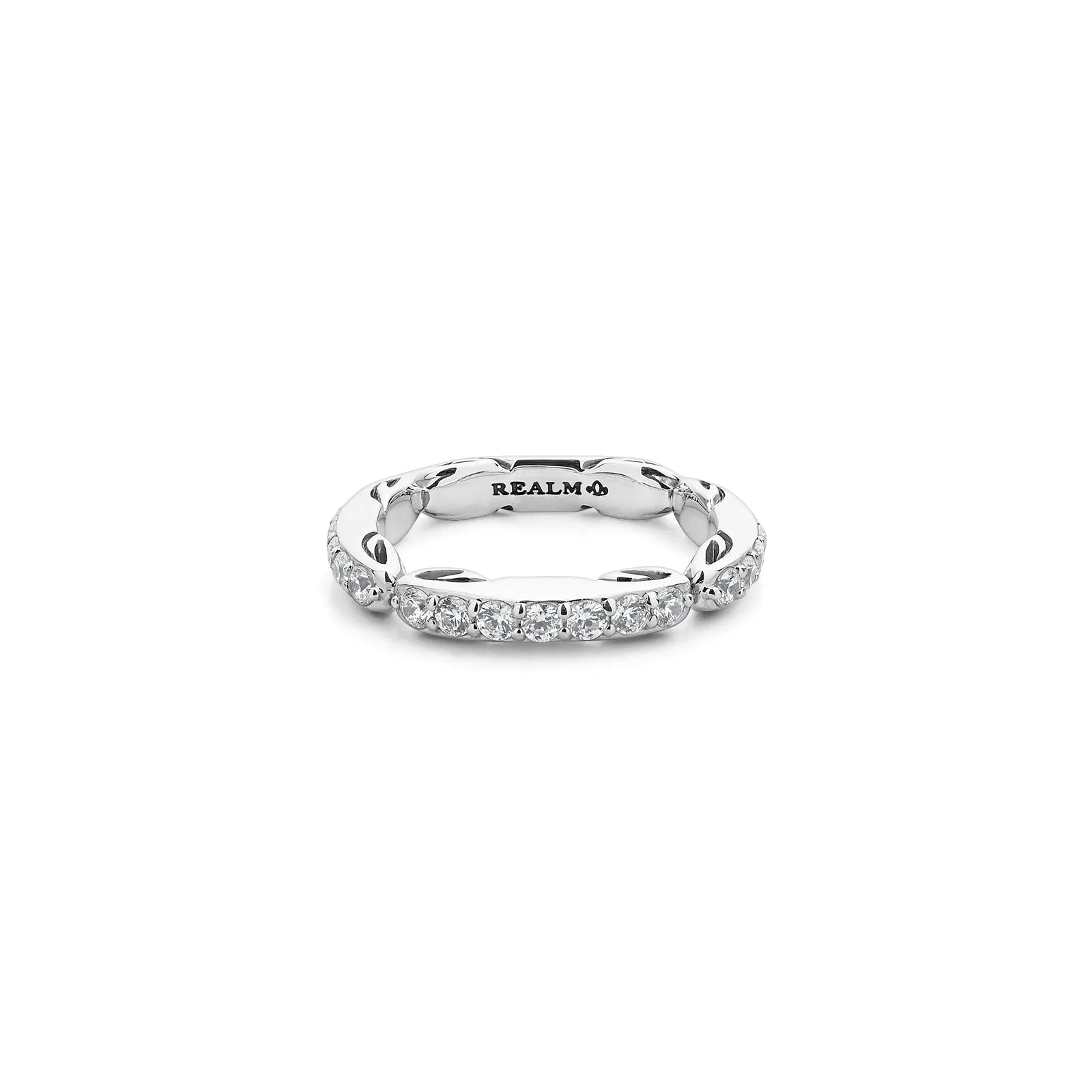 Ever Pavé Stack Ring 3.25mm - Sterling Silver   CZ Blanc