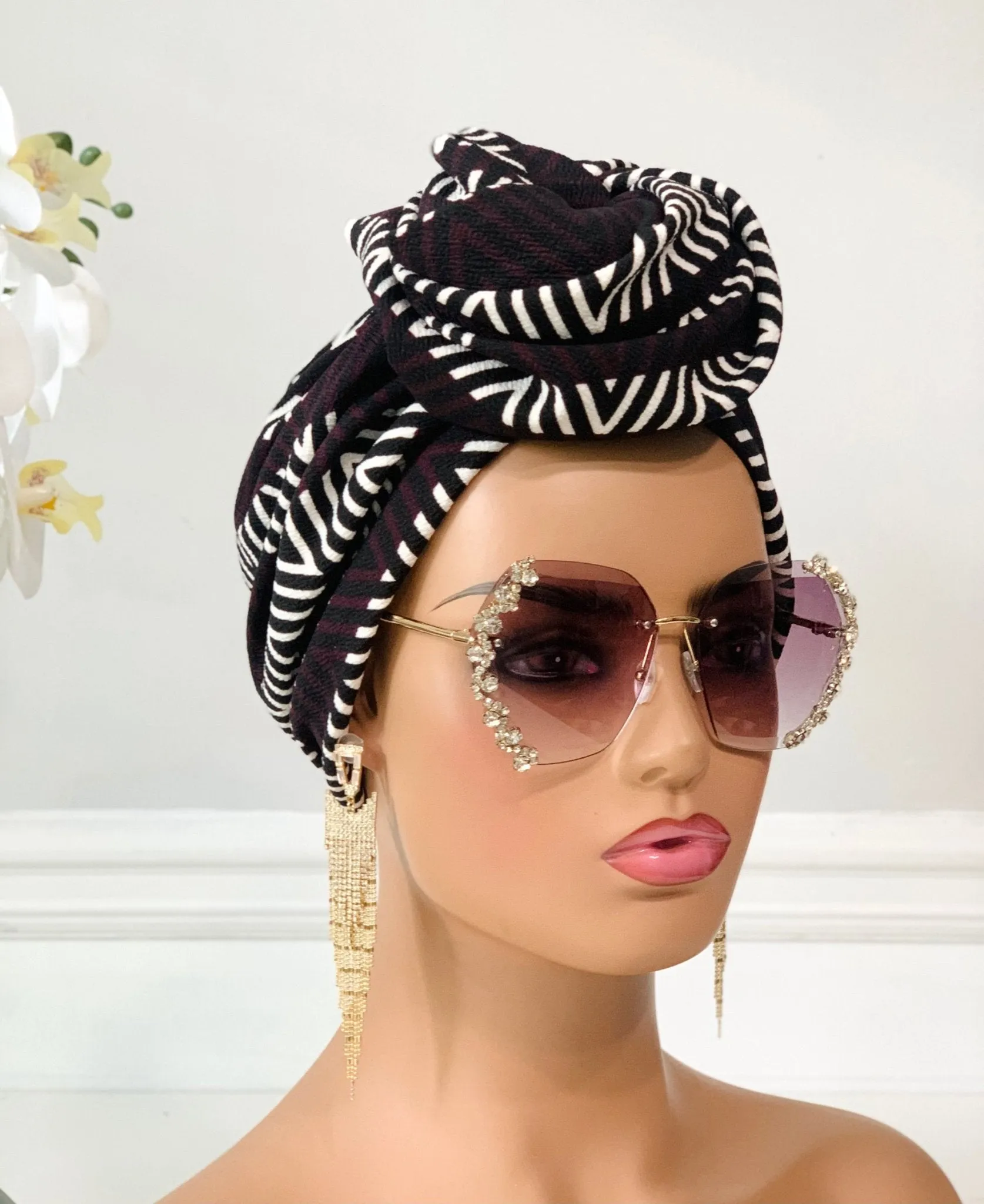 Flower-Design Turban