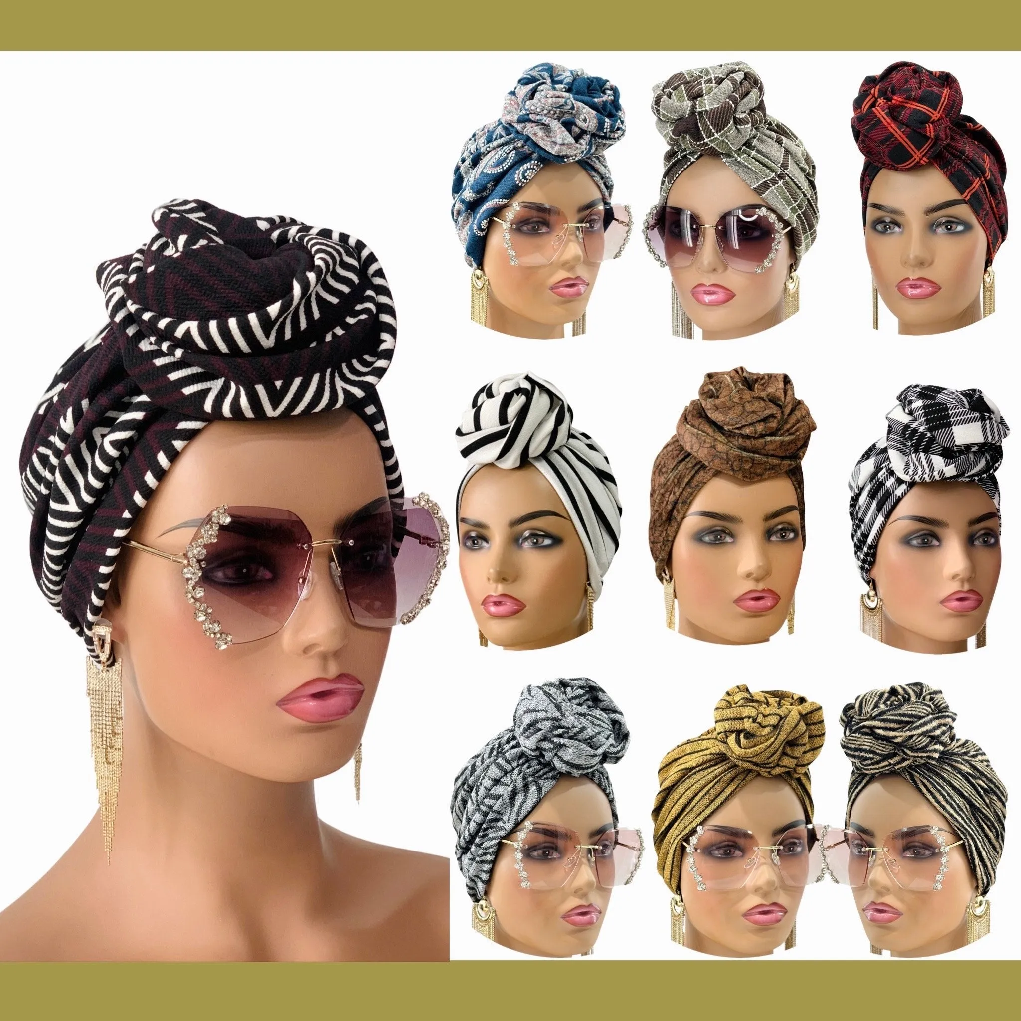 Flower-Design Turban