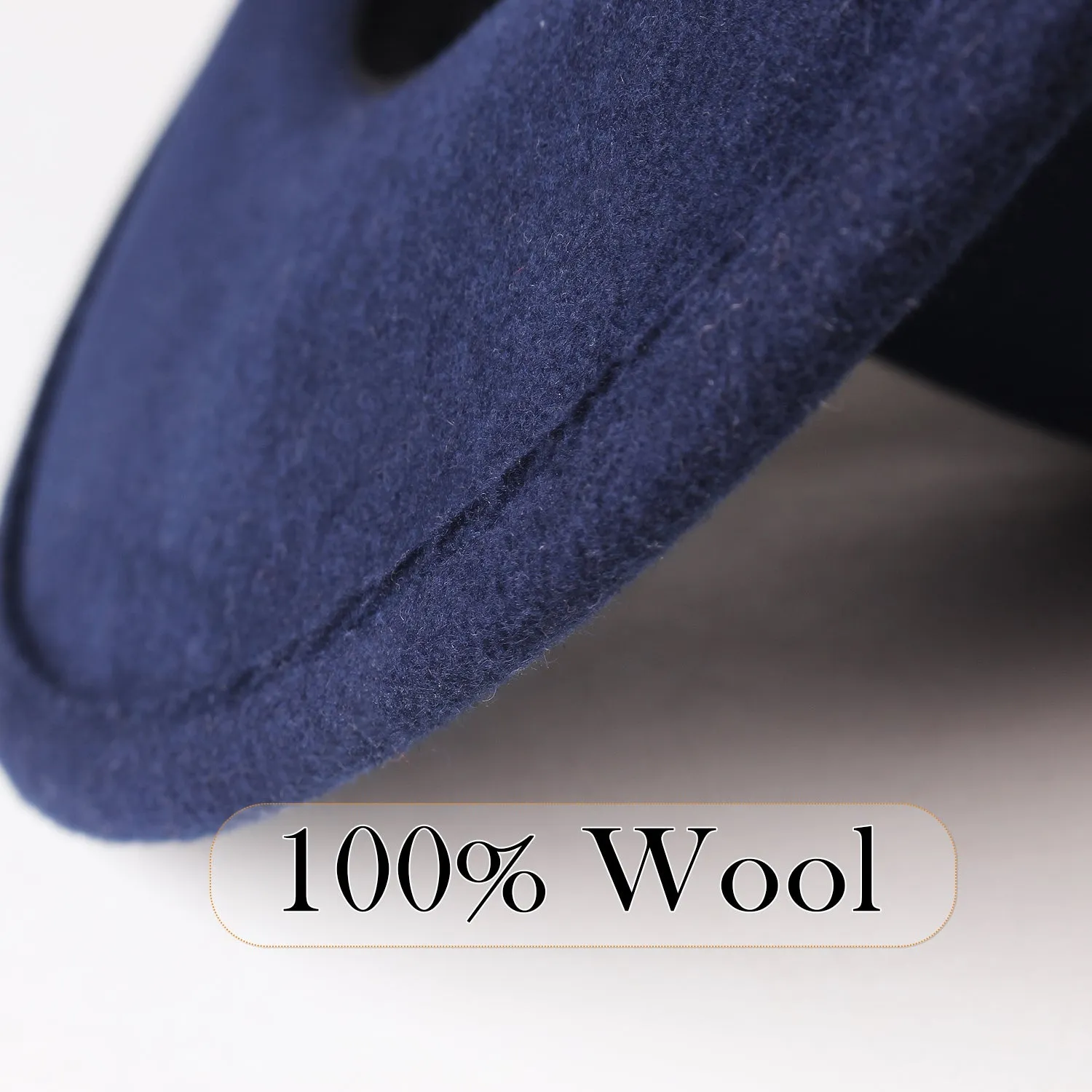 FURTALK Fedora Hats for Men Women 100% Australian Wool Felt Wide Brim Hat Ribbon Crushable Packable