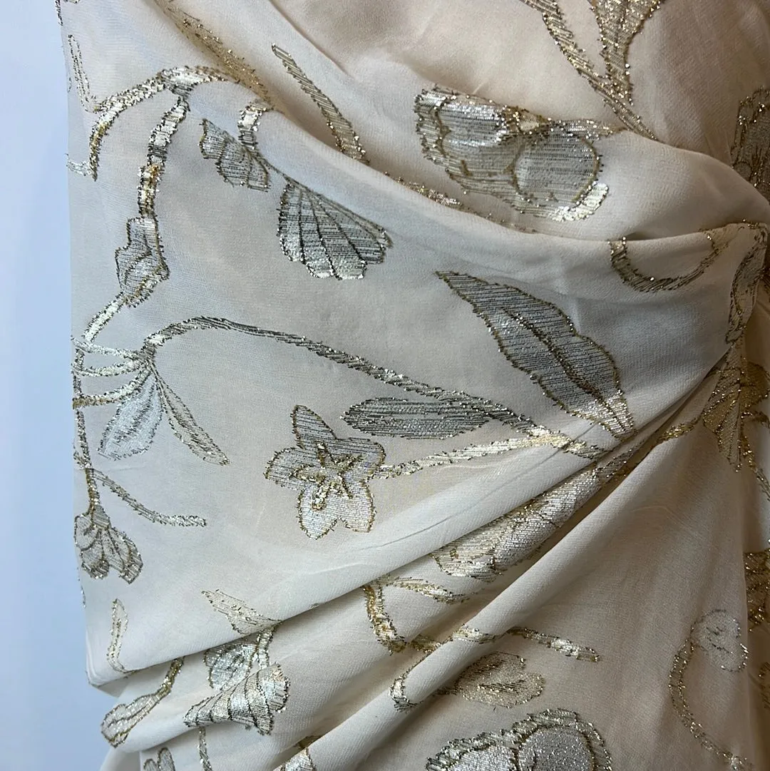 Gatsby gold and silver lurex Silk Chiffon