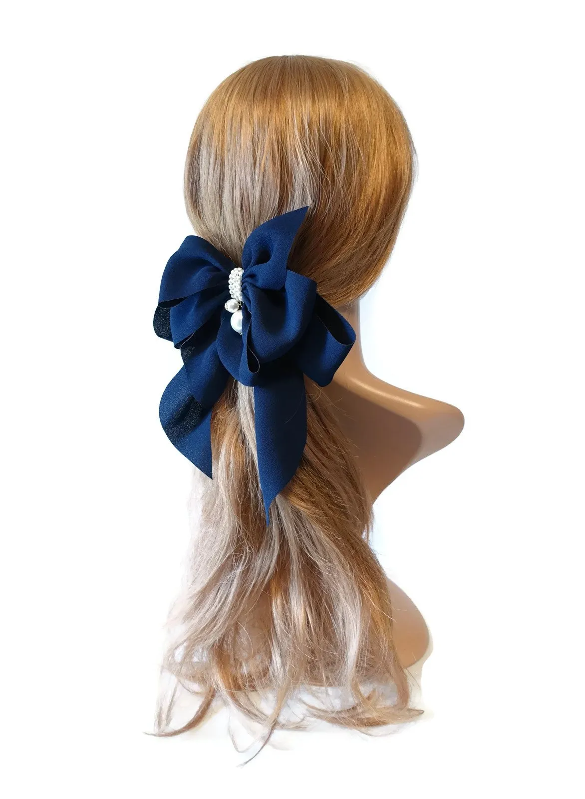 Handmade Drape Long Tail Bow French Hair Barrette