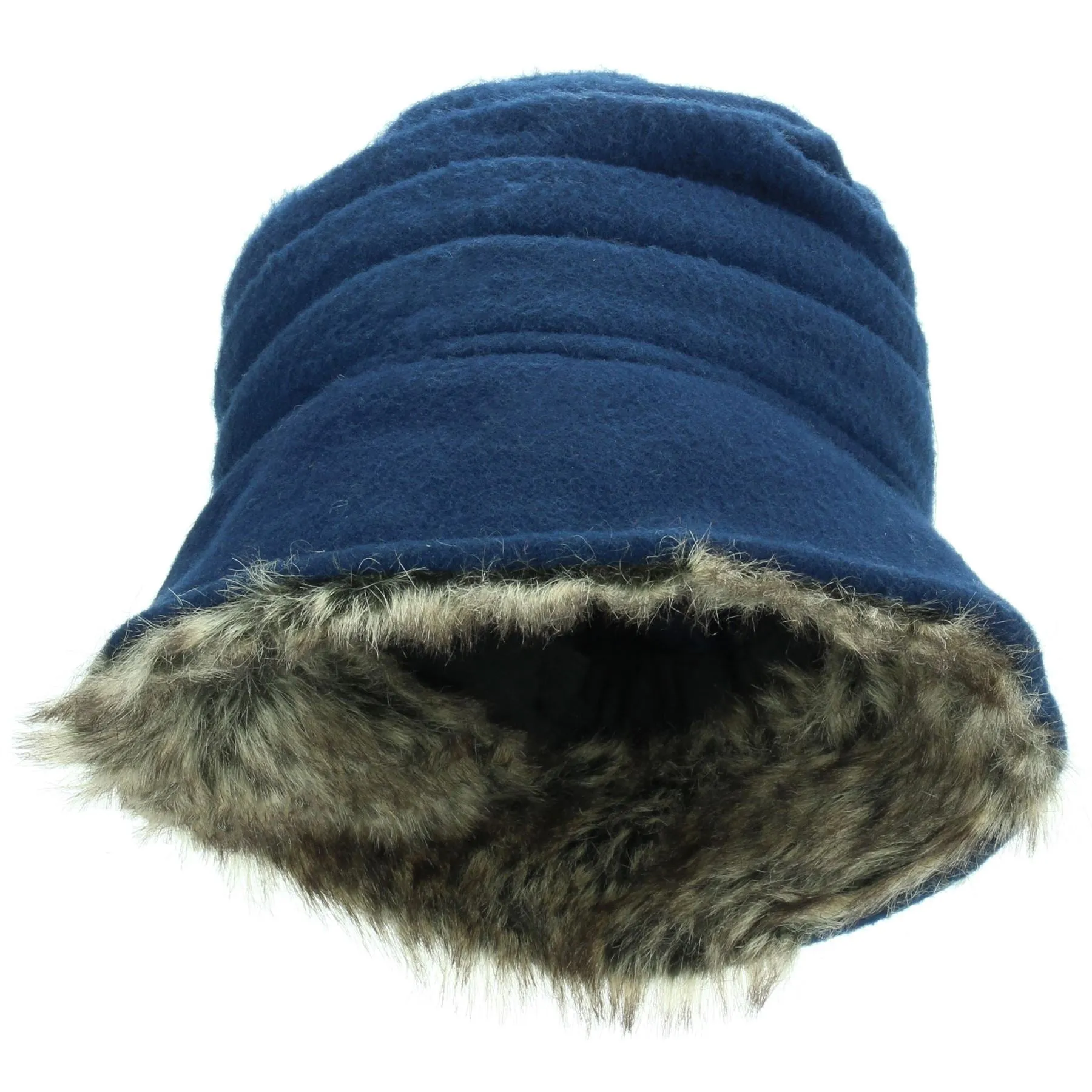 Hawkins Ladies Layered Fur Hat - Blue