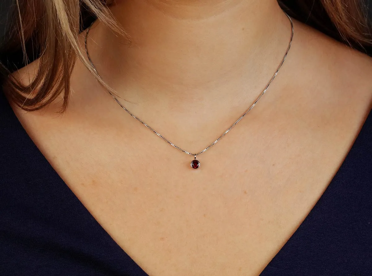 January Birthstone Pendant - Garnet