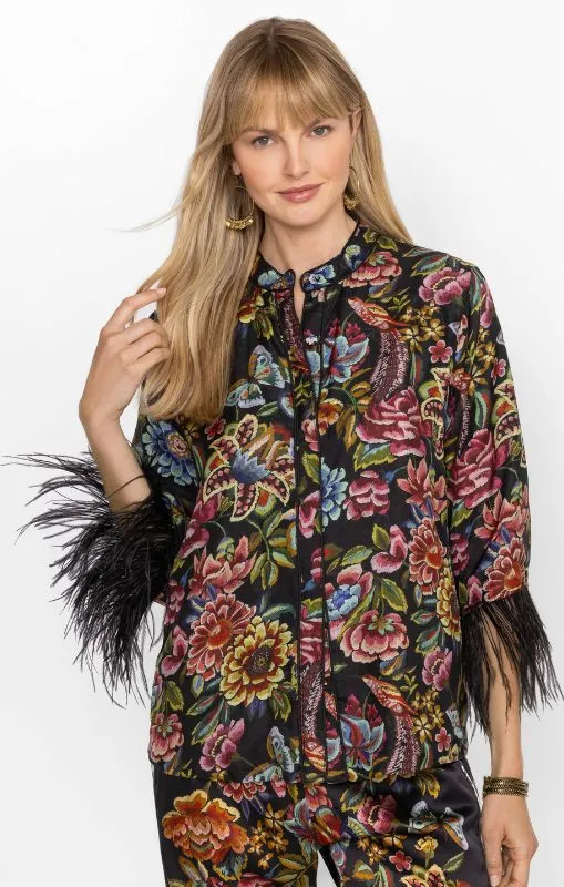 Johnny Was - Lewella Feather Trim Kimono