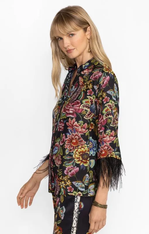 Johnny Was - Lewella Feather Trim Kimono