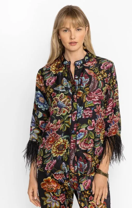 Johnny Was - Lewella Feather Trim Kimono