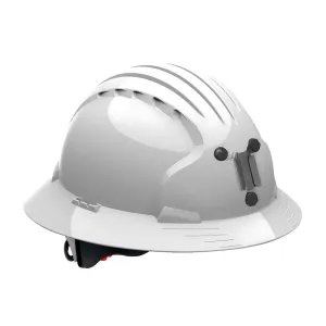 JSP 280-EV6161M-10 Full Brim Mining Hard Hat with HDPE Shell, 6-Point Polyester Suspension and Wheel Ratchet Adjustment