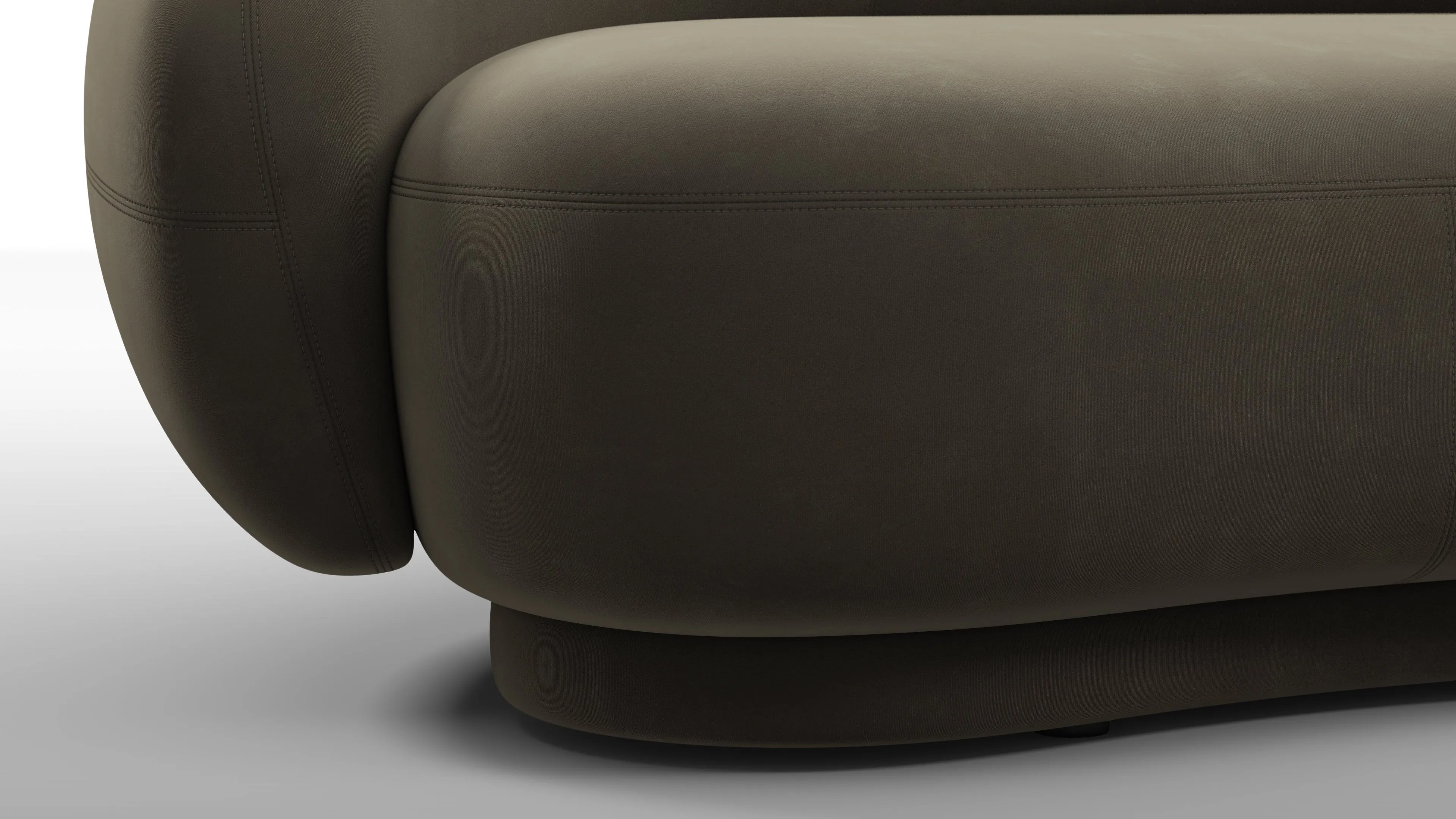 Julep - Julep Sofa, Ash Brown Velvet