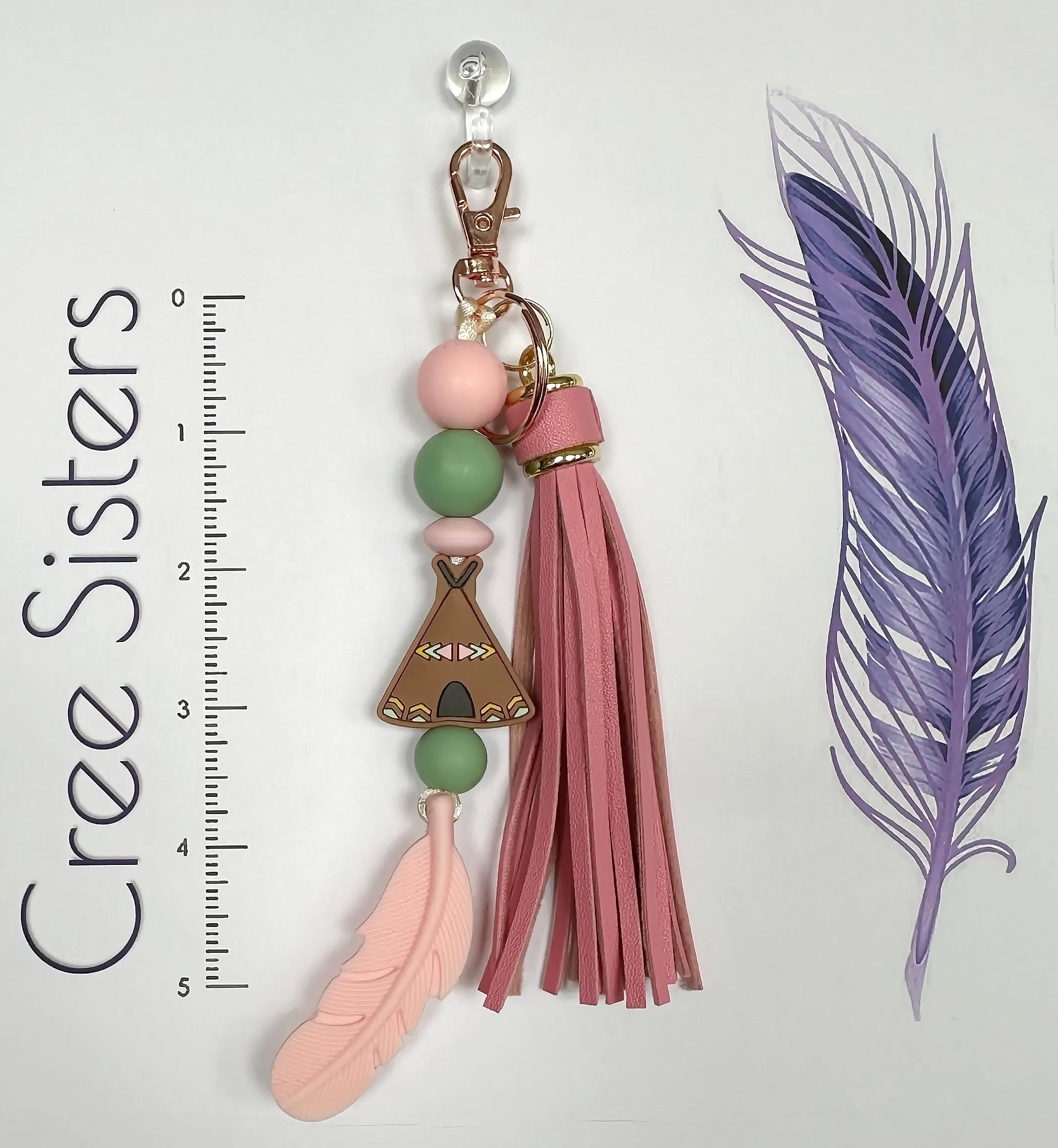 Key Chain - Teepee w/ feather