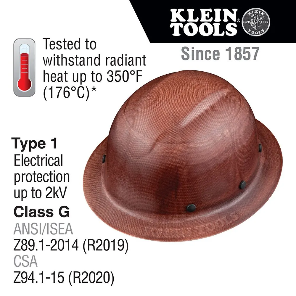 Klein 60452 Hard Hat, KONSTRUCT Series, Full-Brim, Class G