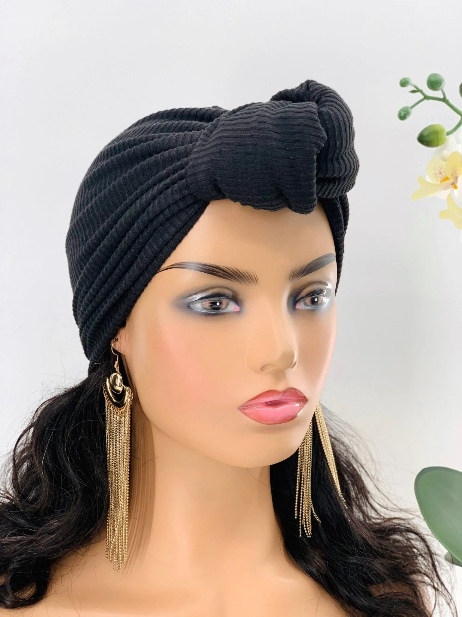 Lade Ribbed Pretied Knotted Turban