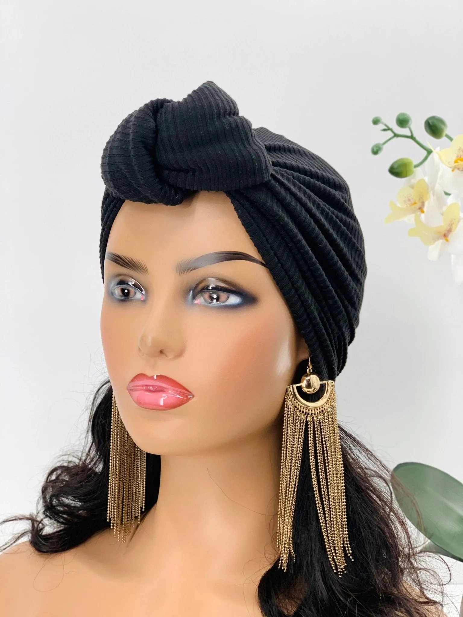 Lade Ribbed Pretied Knotted Turban