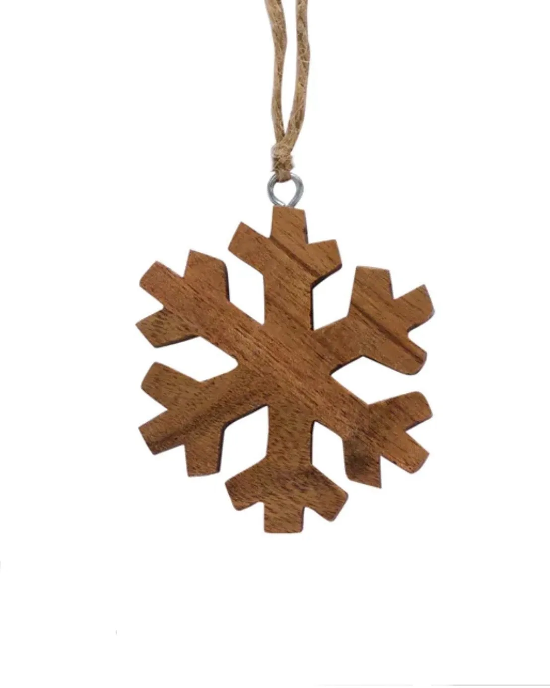 Large Wooden Hanging Snowflake Decoration