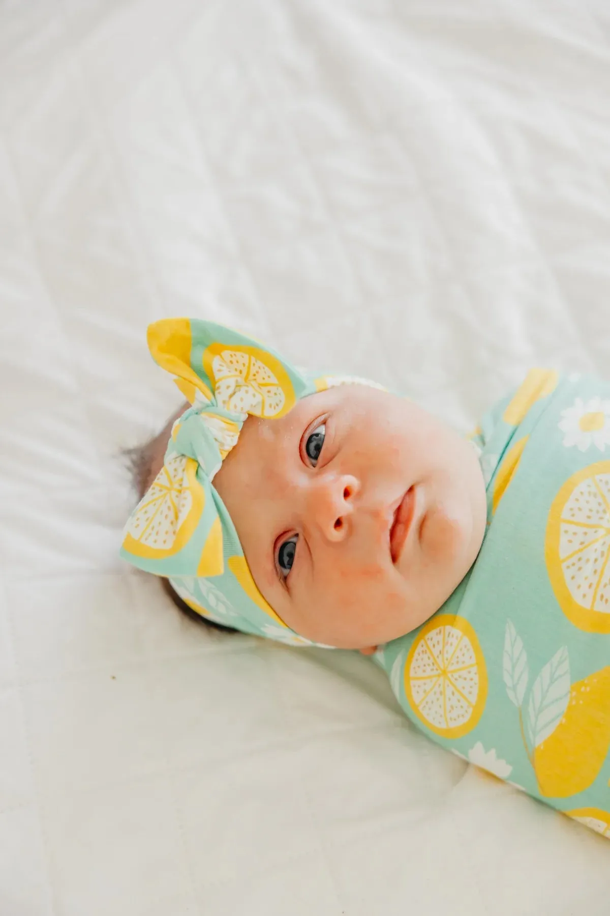 Lemon Knit Headband Bow