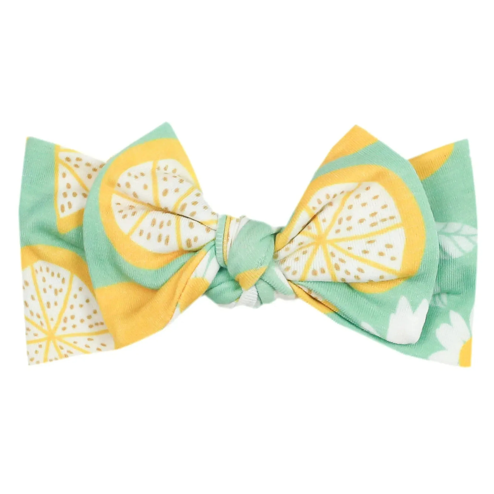 Lemon Knit Headband Bow