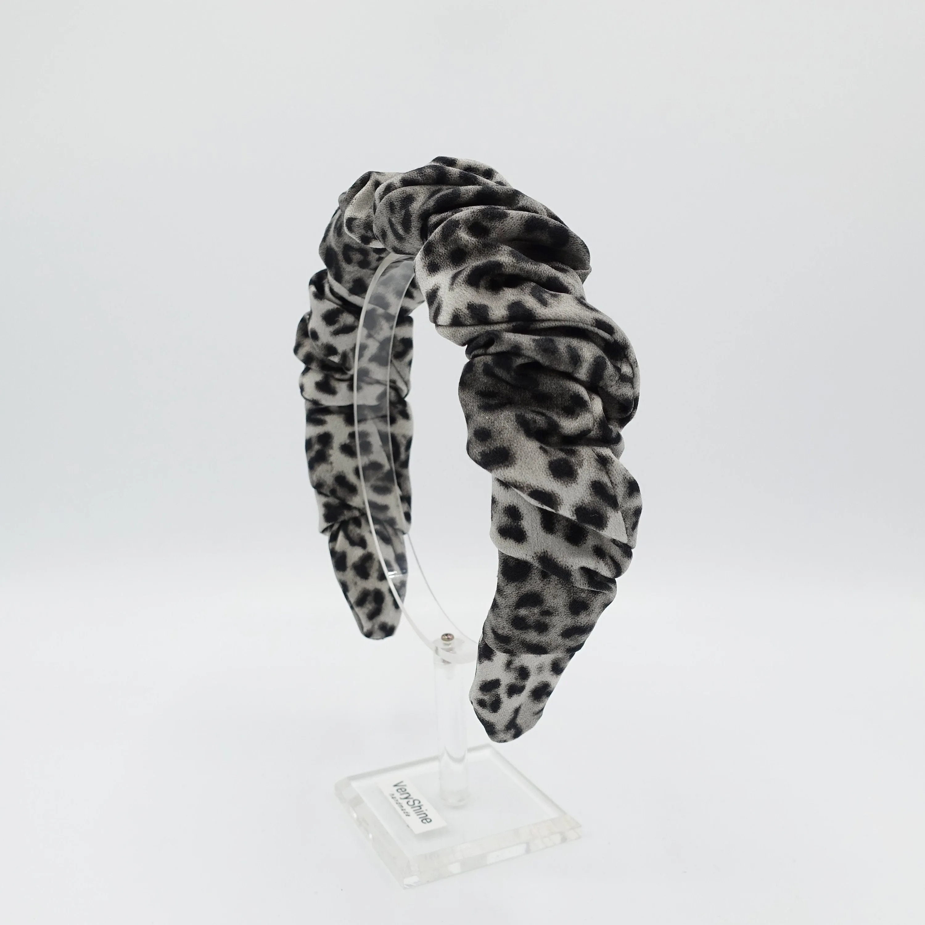 leopard headband spiral pleated hairband stylish hair accessory for women