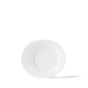 Lyngby Porcelæn Rhombe Plate Set, White, Ø: 8.3", 4 Pcs.