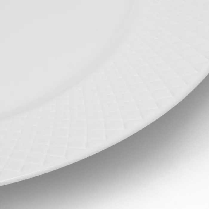 Lyngby Porcelæn Rhombe Plate Set, White, Ø: 8.3", 4 Pcs.