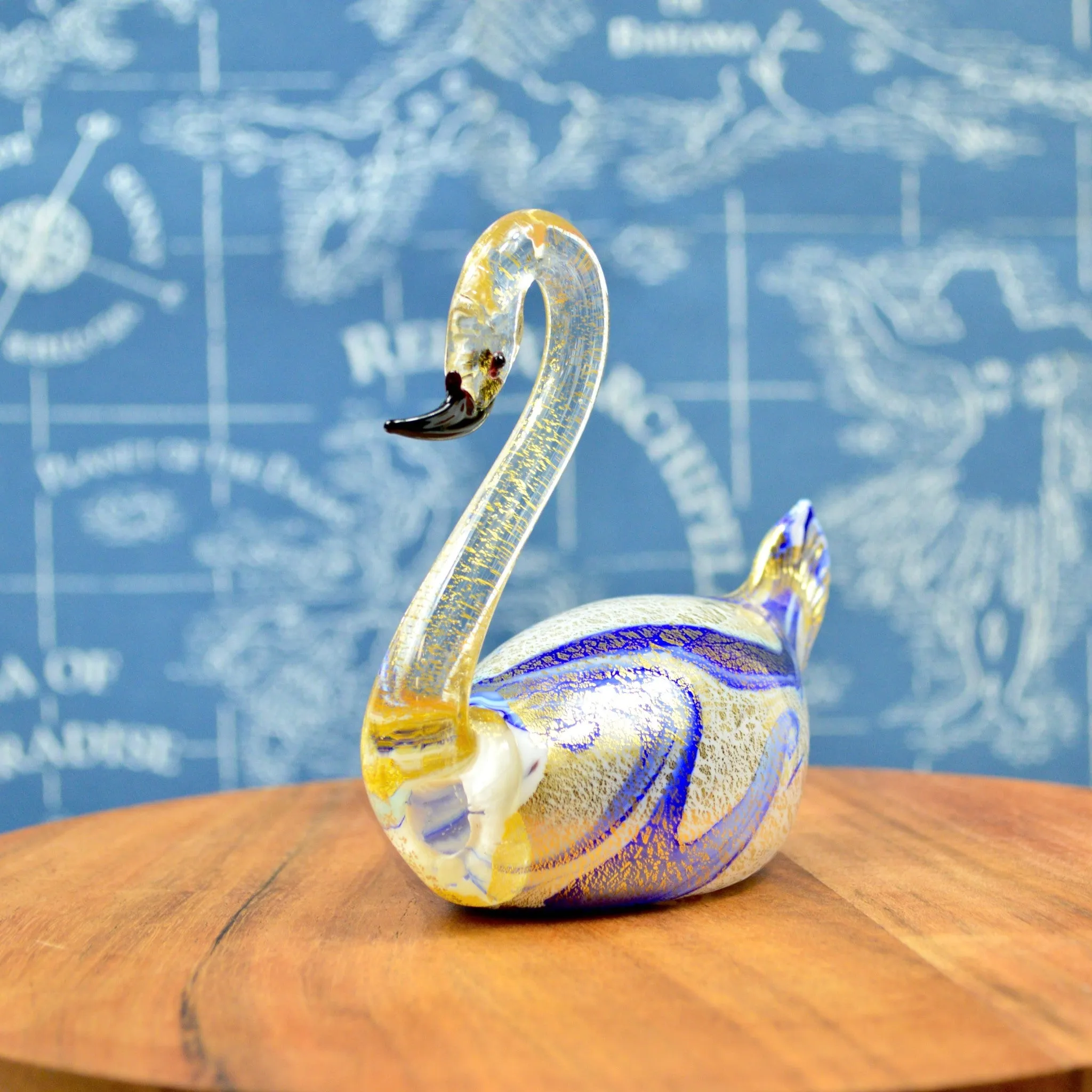 Murano Glass Swan, Decorative Figurine, Made in Italy