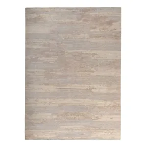 Natural Contemporary Wool Silk Blend Rug - 9' x 12'1"