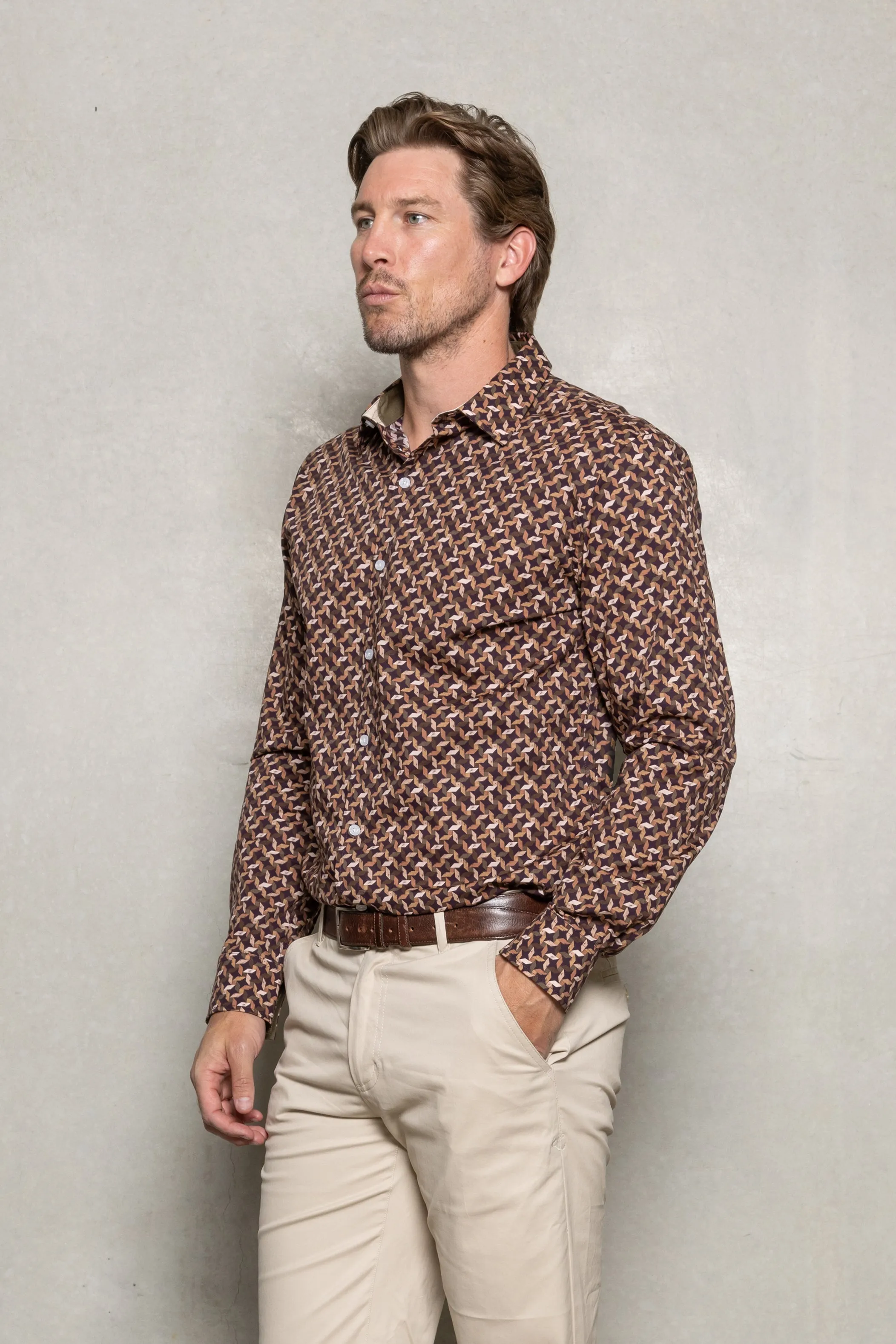 Nigel Geo Print Shirt: Autumn